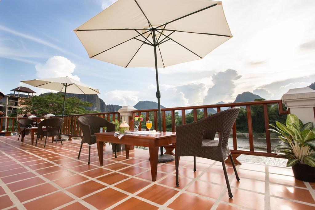 Thavisouk Riverside Hotel Vang Vieng Eksteriør billede