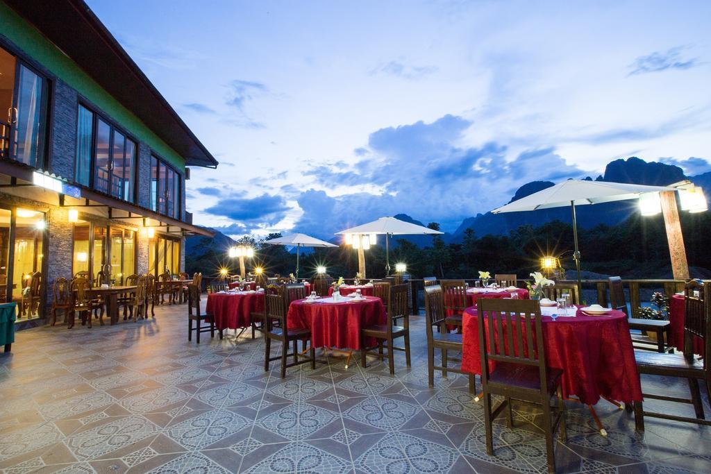 Thavisouk Riverside Hotel Vang Vieng Eksteriør billede