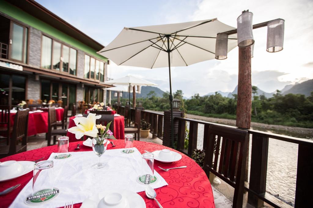 Thavisouk Riverside Hotel Vang Vieng Eksteriør billede